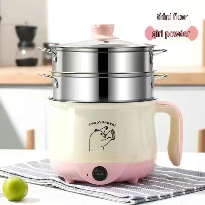 Multifunctional Electric Cooking Pot: Automatic Steamer, Boiler, Rice Cooker, and Hot Pot for Students and Dorms