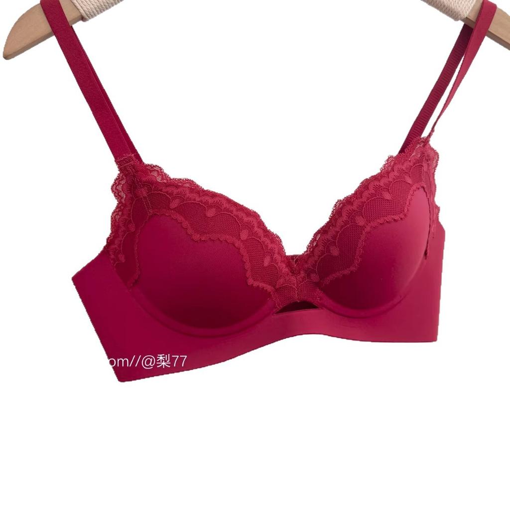 "Cream Party" D Three-dimensional Pure Lace Underwear Women's Small Breasts Gather and Show Big, Top Support, Sub-breasts Bra Cover