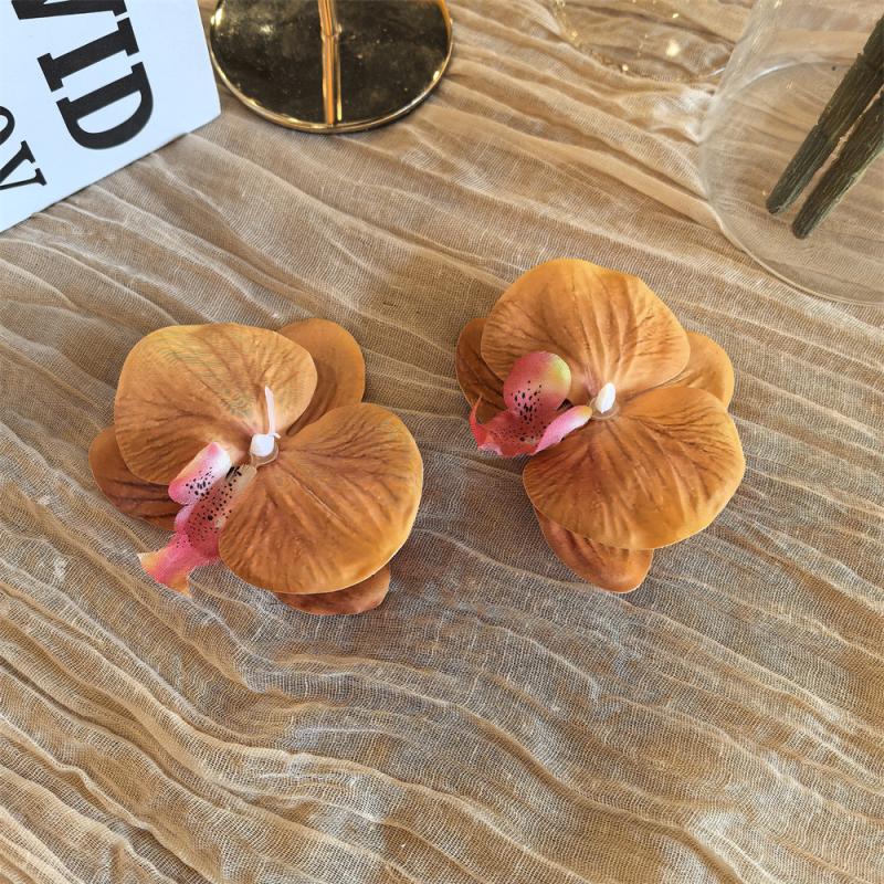 1Pair Sandals Decorations Flower Shoe Accessories Vacation Style Removable Butterfly Orchid Shoes Charms Diy Shoe Buckle