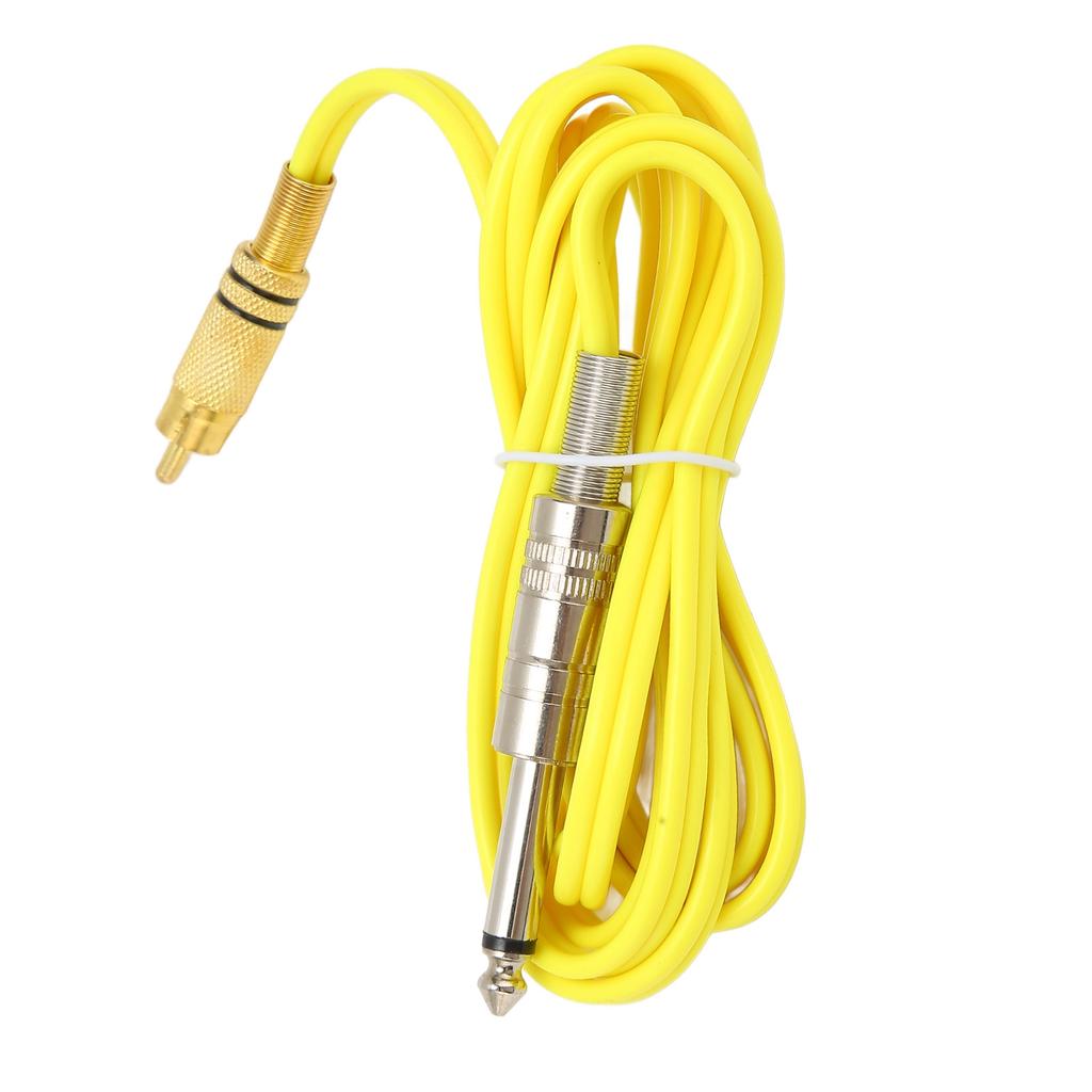 RCA Tattoo Clip Cable Professional Soft Flexible Silicone Tattoo Machine Hook Line for Tattoo Accessories Yellow