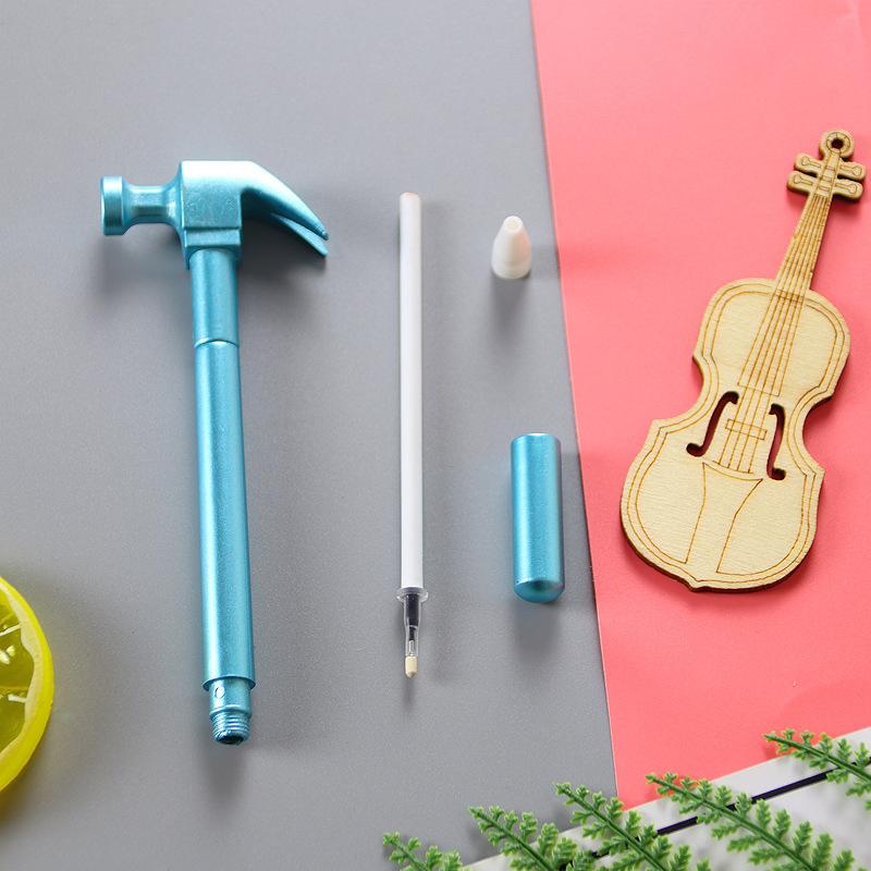 8/ 20 Pcs Creative Hammer-Shaped Gel Pen Funny Toy 0.5mm Black Ink Multicolor Quick-Drying Water Pen Ideal for Students & Gift Back To School