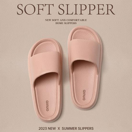 Soft-Soled EVA Slippers: Comfortable, Non-Slip, Thick-Soled Bathroom Slippers for Men and Women, Perfect for Summer.