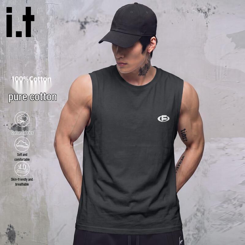 Fingercroxx IT Men s Cotton Tank Top 2XL темно-серого