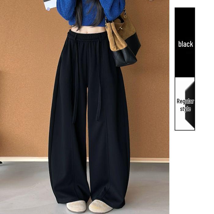 

Melanoid Brown Corduroy Wide-Leg Pants - Women s 2025 Autumn/Winter Plus Velvet Loose Style XL