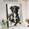 Creative DIY Framed Pearl Art Kit with Cute Dog Bathing Pattern Sparkling Bead Canvas Ready to Display Relaxing Gift for Adults Craft Decor