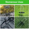 U Shaped Garden Stakes Kits Metal Sod Pins and Gaskets for Ground Cover Galvanized Landscape Staple and Cushions
