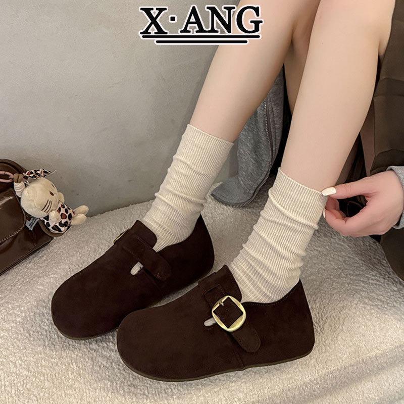 Cowhide version inner height-increasing women's shoes all-inclusive autumn new one-pedal single shoes casual child