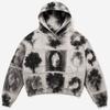 Mens Vintage Distressed 3D Printed Star Floral Oversized Hoodie Casual Streetwear Sweatshirt
