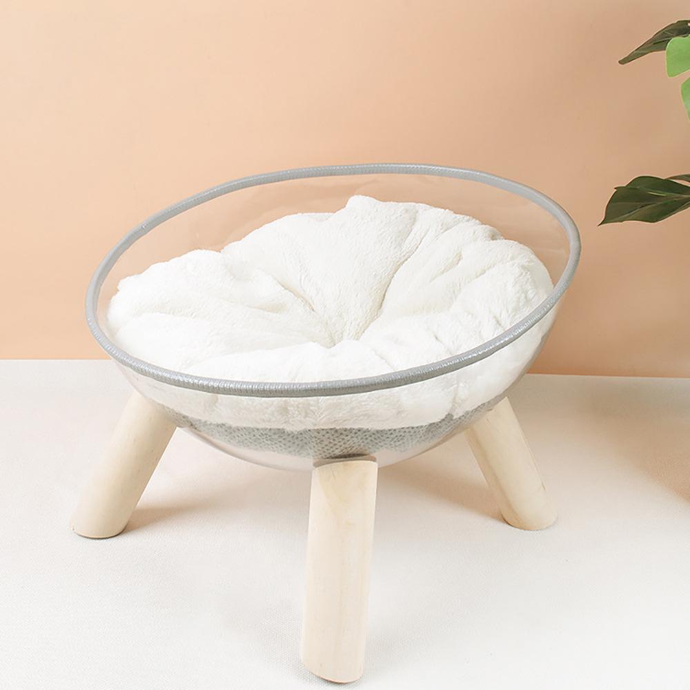

Cat transparent space capsule cat nest Cat climbing frame solid wood PET Cat house Spherical wooden cat maternity room for all s