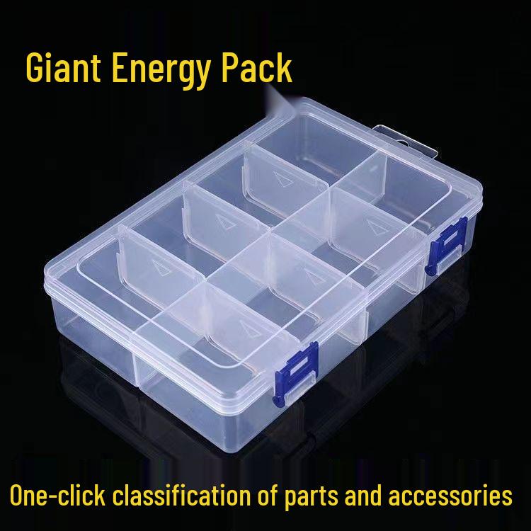 Transparent Compartmentalized Storage Box for Jewelry, Hardware, and Fishing Accessories