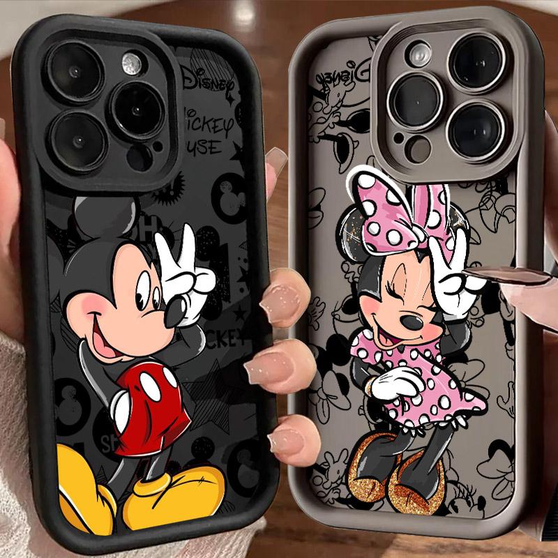 Minnie Mickey Mouse Phone Case For iPhone 17E 11 12 13 14 15 16 17 Pro Max Fundas 17 Air Plus 16e 13 Mini Silicone Cover