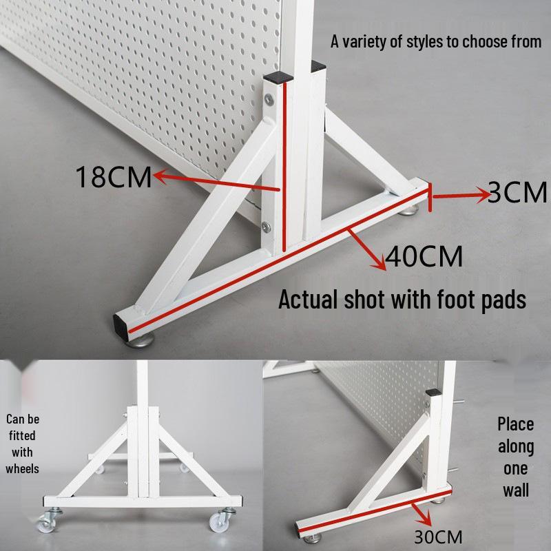 Pegboard Shelving Mobile Accessories & Jewelry Rack Vertical Floor Display for Tools