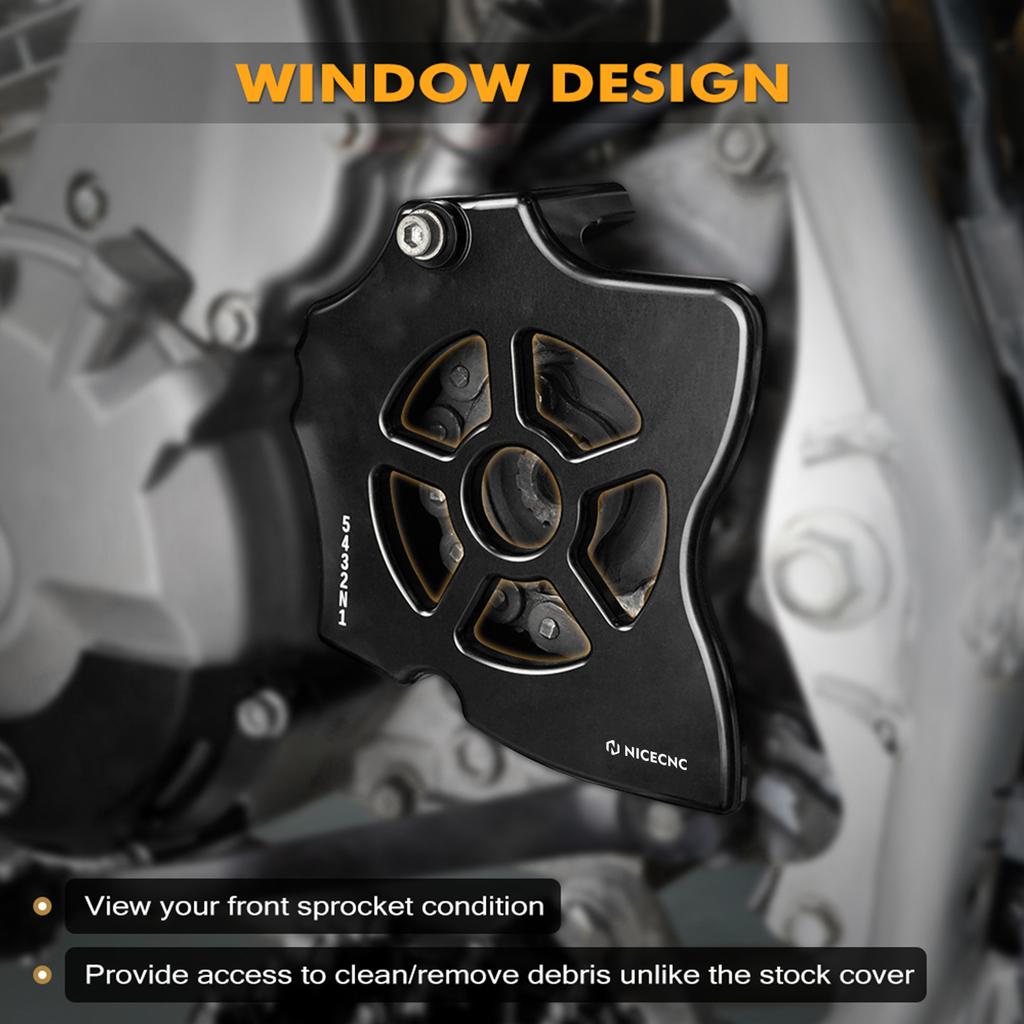 NICECNC For Honda XR650L XR 650L XR 650 L 1993-2025 2024 2023 2022 2021 2020 Motorcycle Sprocket Cover Chain Guard Protector
