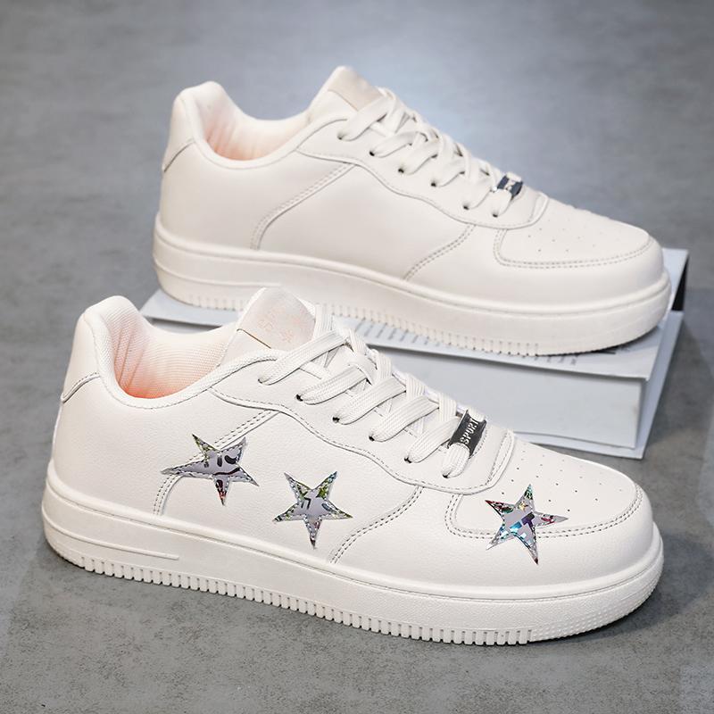 

2024 Новая пара маленьких белых туфель Универсальная мужская и женская обувь для отдыха и спорта на доске Высококачественная кожаная спортивная обувь 44 покинуть белый