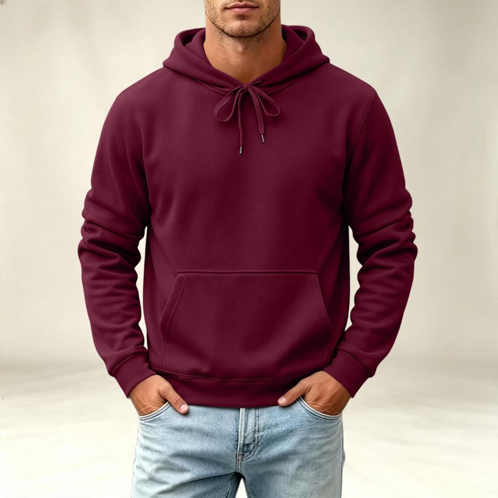Men's Hoodie Casual Long Sleeve Pullover Sweatshirt for Fall and Winter Everyday Wear