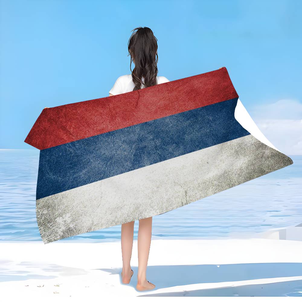 classic Russia flag Microfiber Beach Towel Absorbent Quick dry Soft Yoga Swimming Resort Mountain Climbing Towel