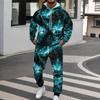 Men's 3D Star Print Two Piece Hoodie Set, Trendy Casual Outfit for Everyday Wear