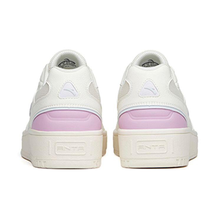 Anta Lightweight Durable Non-Slip Low-Top Casual Sneakers Women Sneakers White Gray Purple 922148066-2