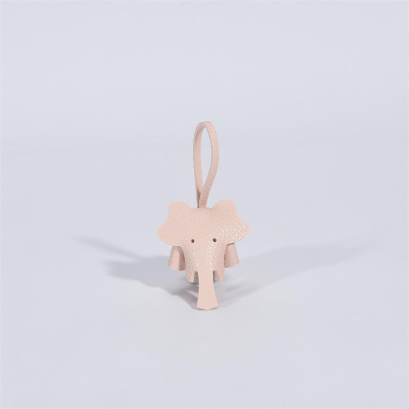 Cute Elephant Keychain Women'S Exquisite Bag Pendant Creative Pu Leather Car Keyring Hand Rope Bag Charm Jewelry Accessory Gifts