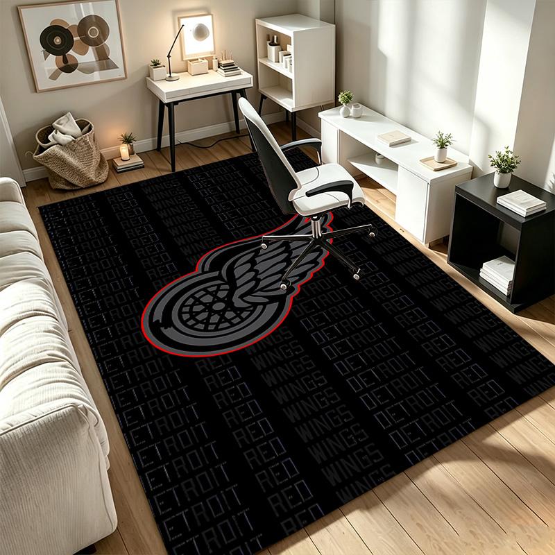 Detroit Red Wings A rug suitable for office chair areas living rooms and computer desks perfect for home offices and an ideal holiday gift