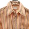 Gant 60s 70s Vintage Striped Pattern Long Sleeve Shirt Brown Men's Used