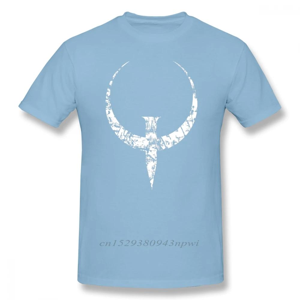 Quake T Shirt Quake White T-Shirt Graphic 100% Cotton Tee Shirt Men Short Sleeve Classic Cute Tshirt