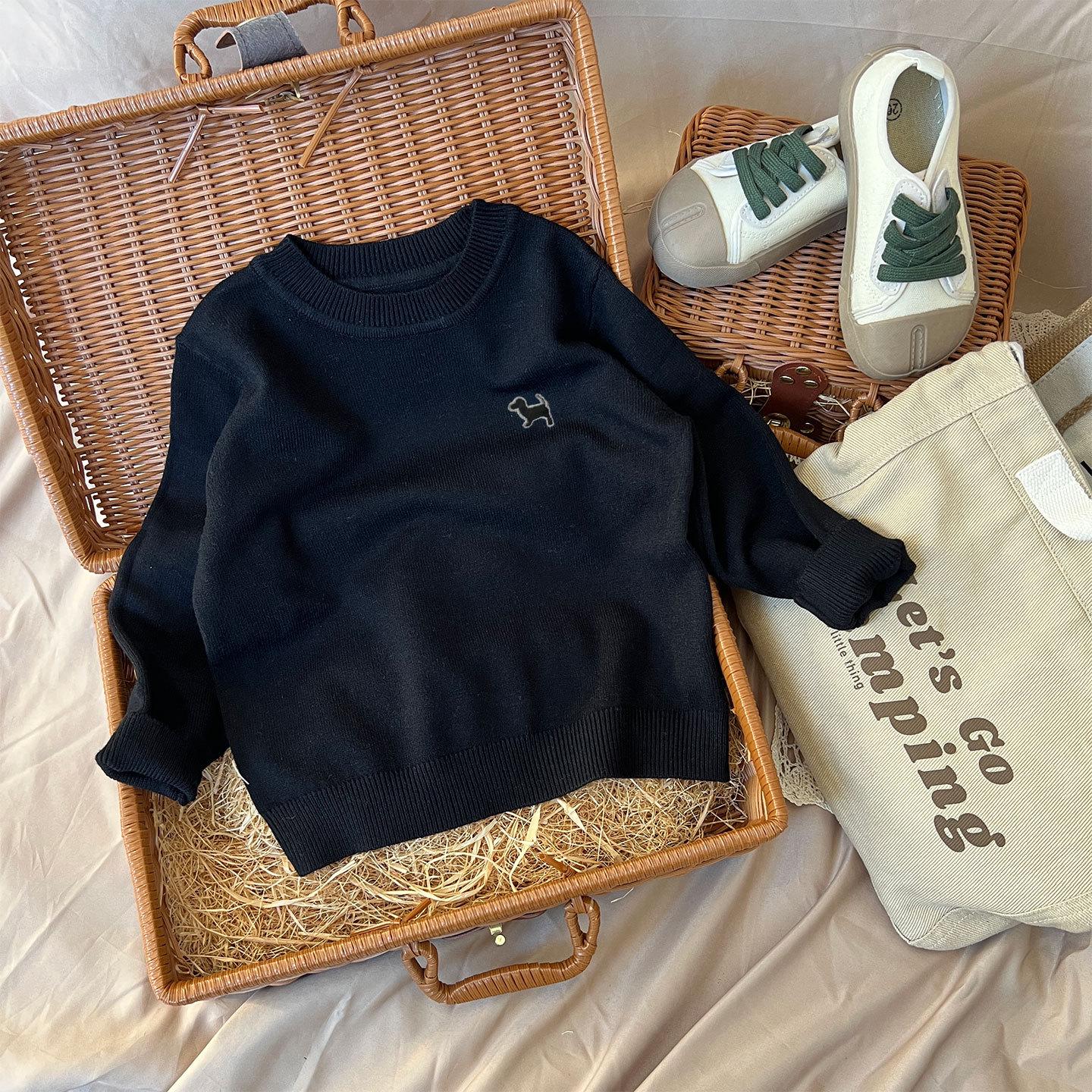 

Мягкий и уютный свитер для мальчиков - Коллекция Осень/Зима 2025, Универсальный вязаный стиль для детей 160 cm чёрный