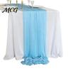 Table Protector Runner Sheer Flowing Runner, Chiffon Wedding Elegant Solid Color Scratch Resistant for Dining Home Bridal Shower Party Decor