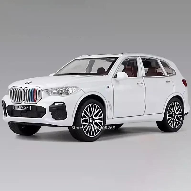 1:32 Scale M4 X5 Sports Car Model Toy Doors Opened Sound Light Metal Diecast Miniature Vehicle Models Kids Educational Toys