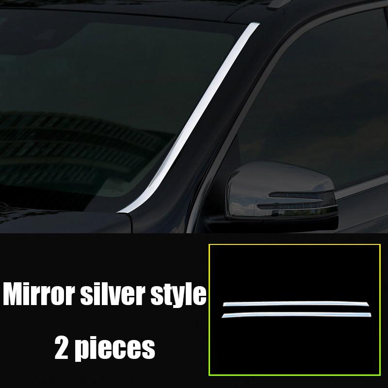For Mercedes-Benz GL-Class X166 2012 2013 2014 2015 2016 Front Windshield Side Decorative Bright Strip Car Exterior Products