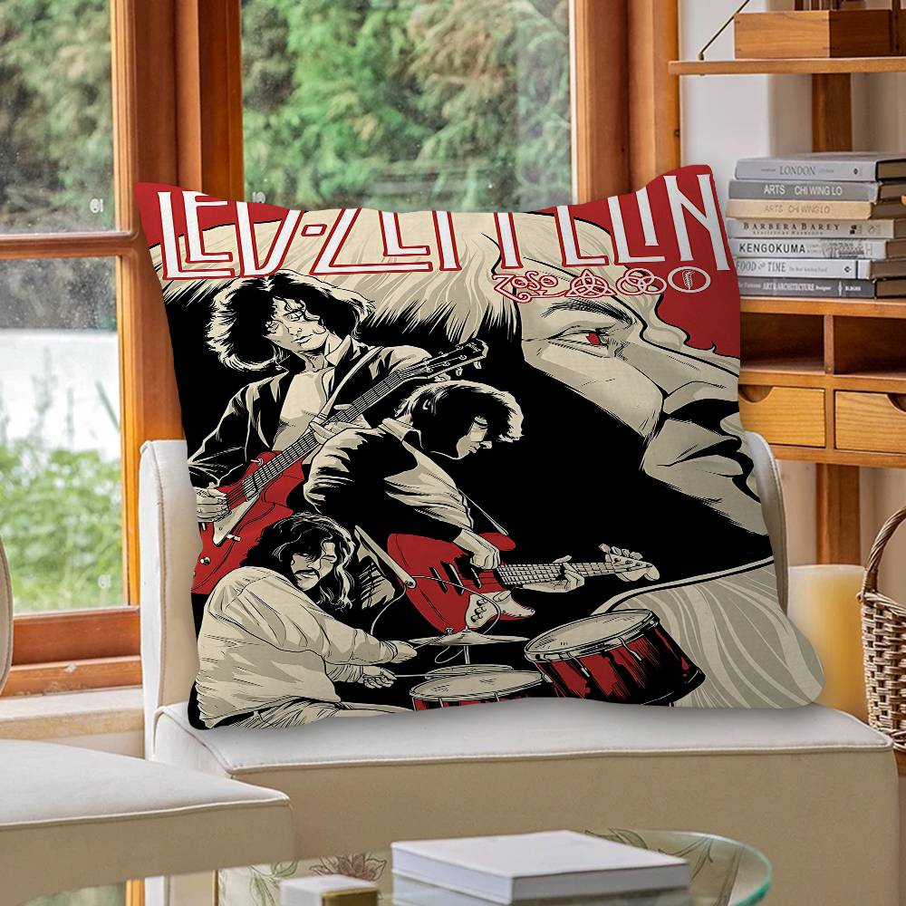 Band L-Led Z-Zeppelin Pillow Gift Home Office Decoration Bedroom Sofa Car Cushion Cover Case 45x45