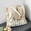 Embroidery Butterfly Leisure Travel Canvas Bag Large Capacity Shoulder Bag
