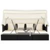 Garden Sun Island with Roof Black Poly Rattan