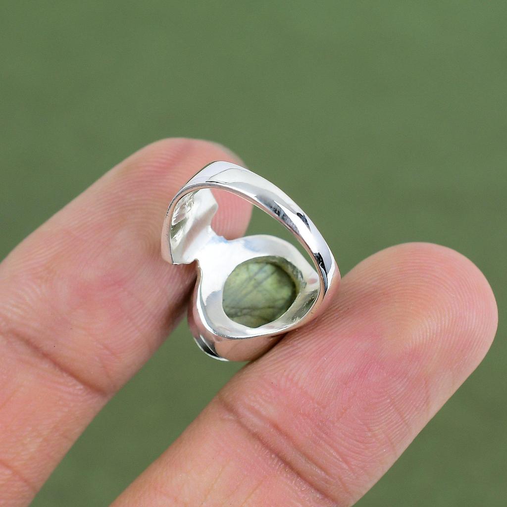 Labradorite Ring 925 Sterling Silver Ring Natural Gemstone Jewelry Labradorite Jewelry Handmade Ring Gift For Father Available In Ring Size