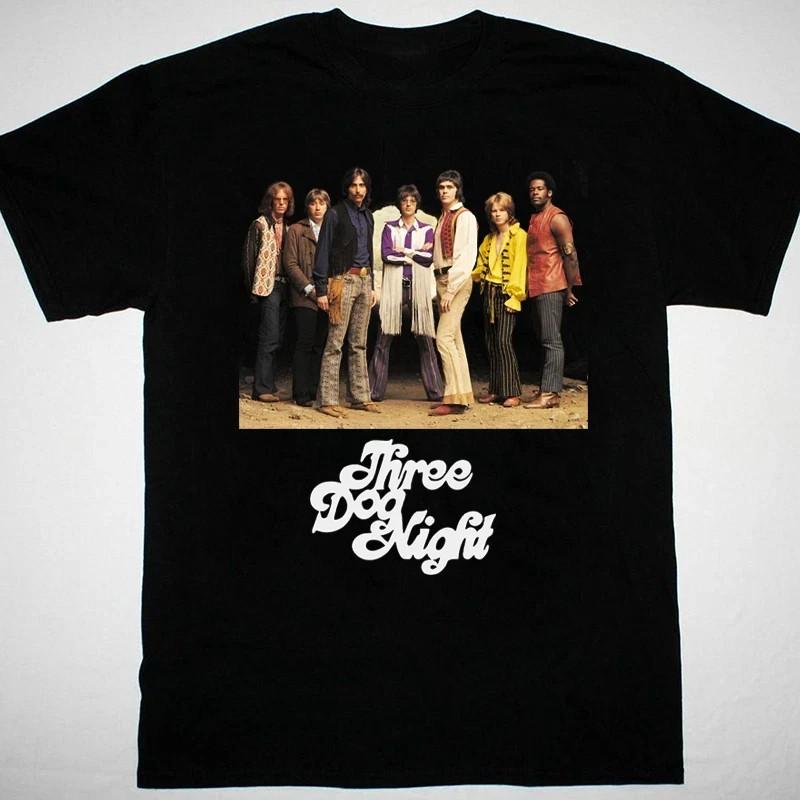 Three Dog Night POSTER ALBUM Black Cotton T Shirt Full Size S-5XL S