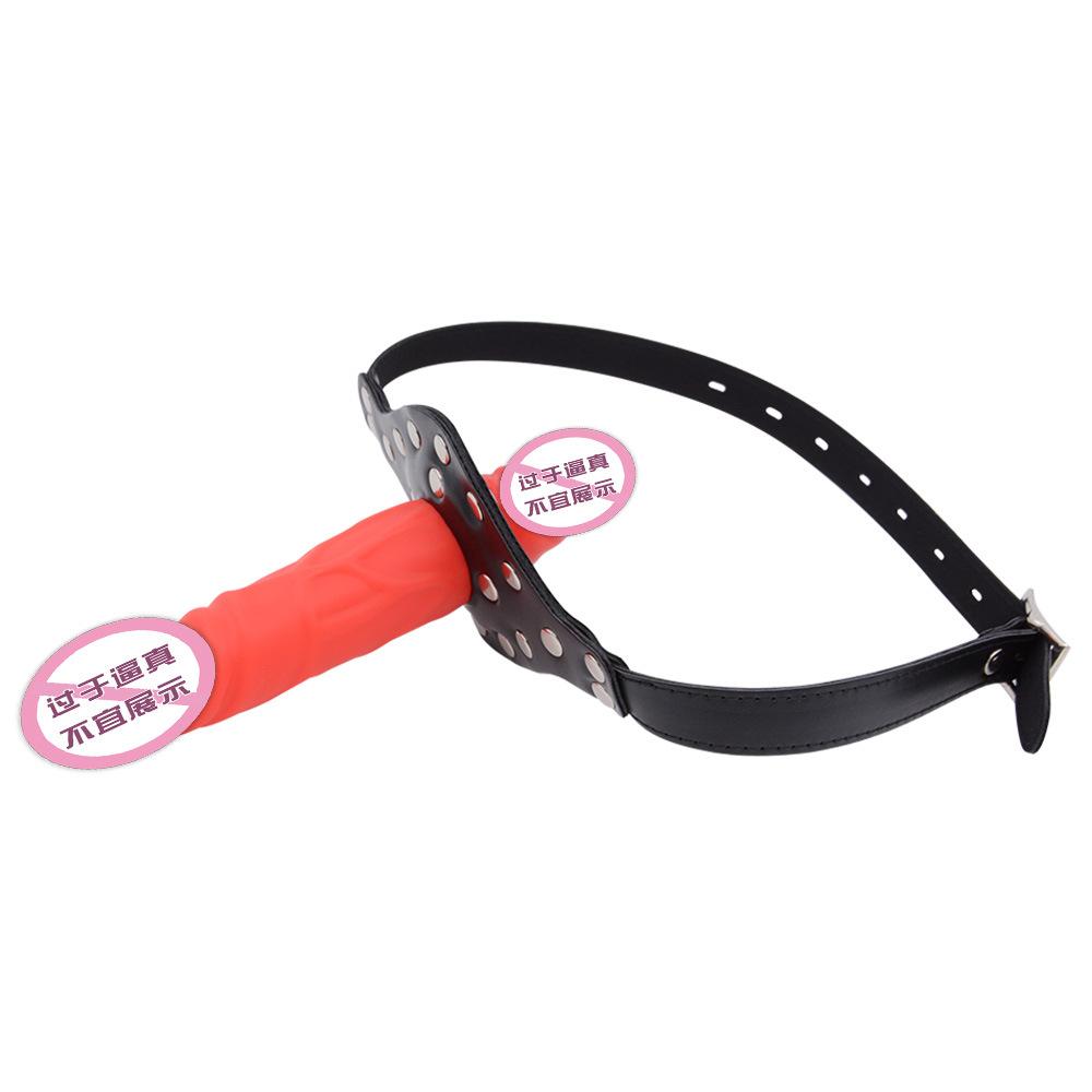 SM Sex Props Double-Headed Silicone Dildos Ball Gag Deep Throat Penis Adult Sex Supplies Oral Ball Training Toys