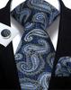 Mens Tie Paisley Jacquard Woven 8Cm Formal Business Wedding Necktie Pocket Square Set Suit Cravat High Quality Handmade Gravata