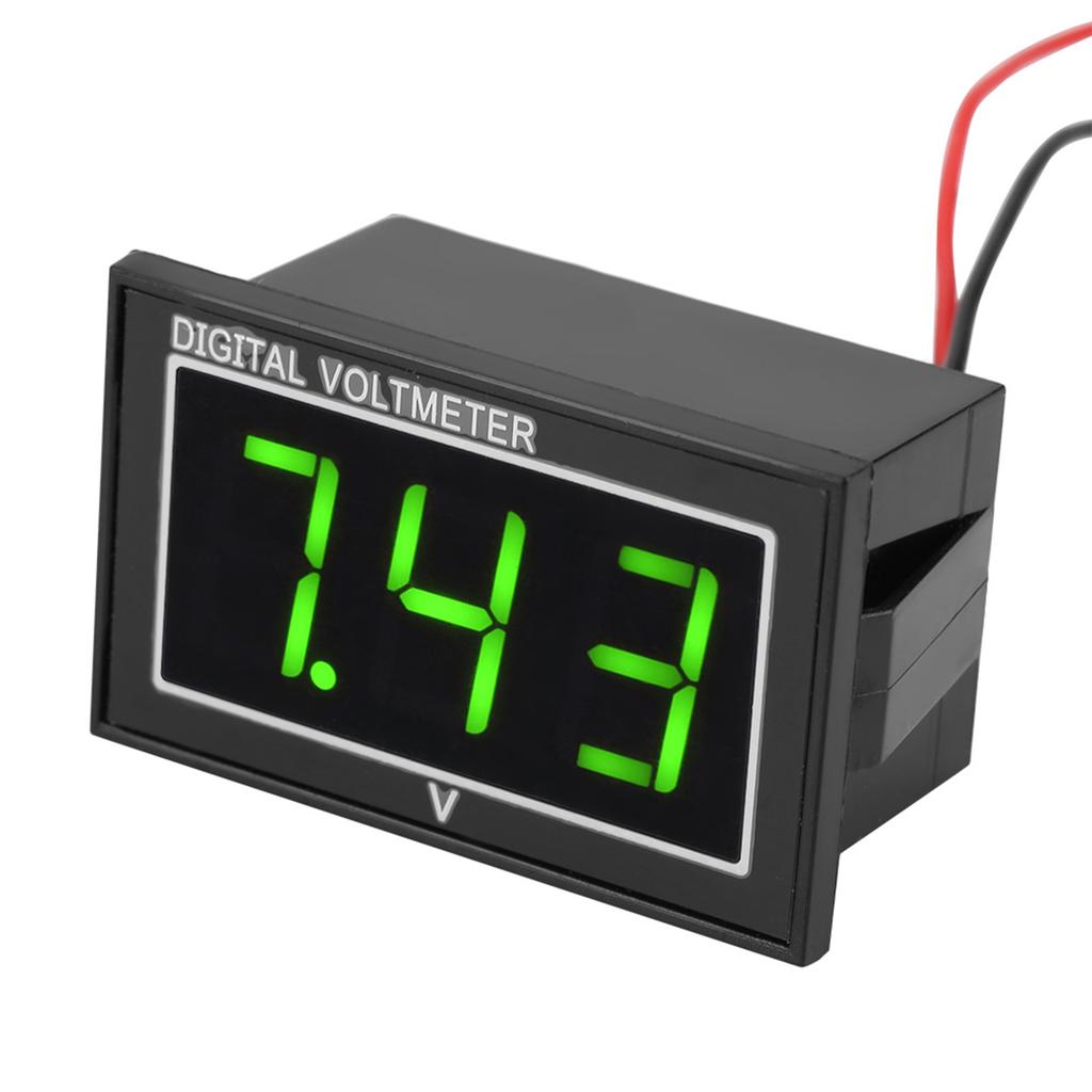 1pc Digital 0.56  LED Display Waterproof Voltmeter DC Voltage Meter Panel (2.5 30V, Green)