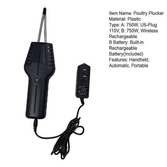 Electric Poultry Plucker Handheld Chicken Duck Hair Removal Machine Portable Automatic Plucking Device Dehairing Tools Kitchen Gadgets