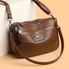 Dam Messenger-väska Flerlagers Crossbody-väska Mammaväska Stor Kapacitet Axelväska