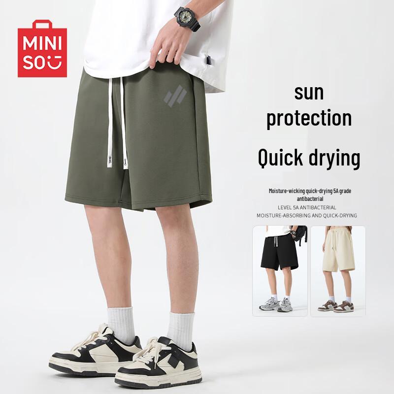 MINISO Men s Summer Quick-Dry Sport Shorts M