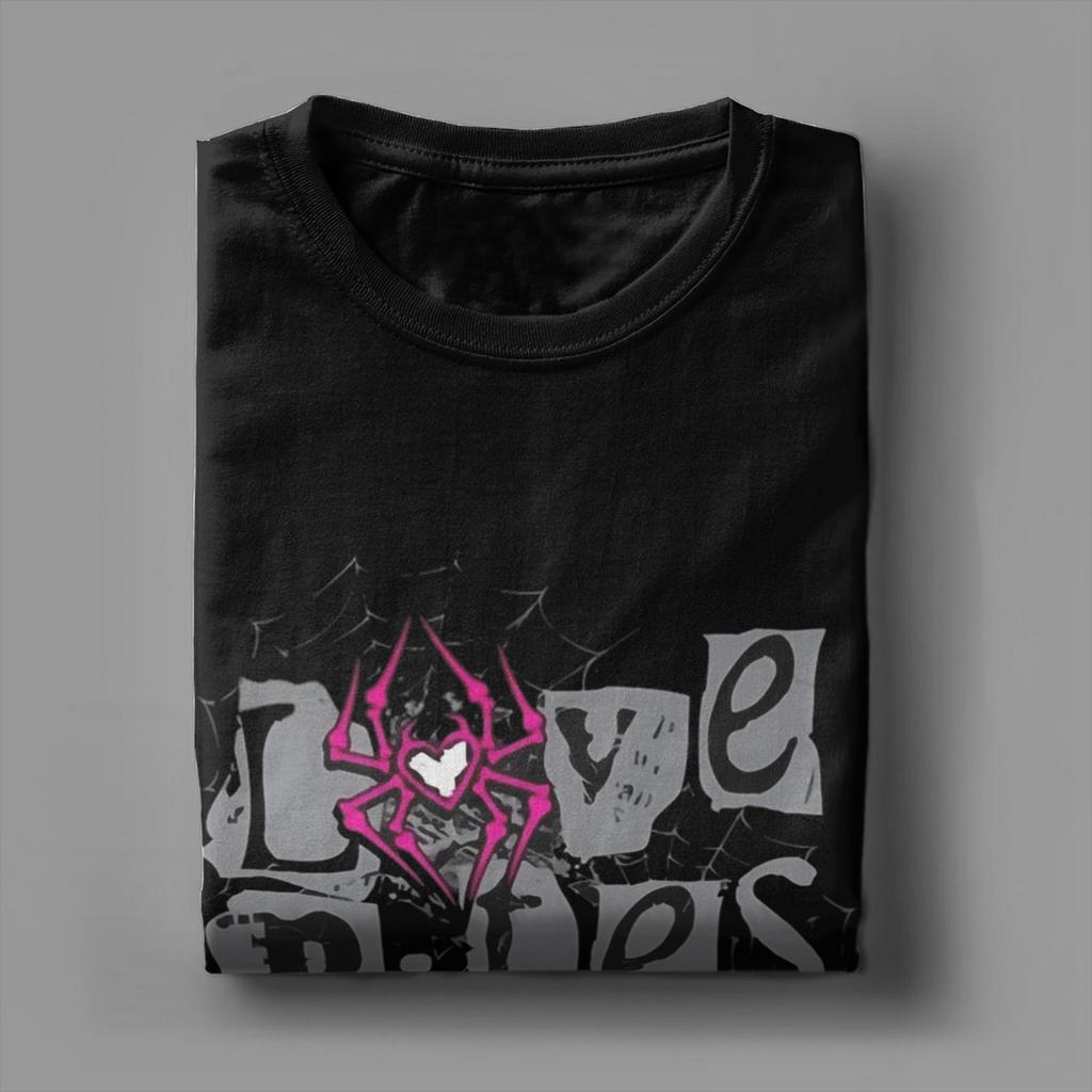 Men T-Shirts AJ Lee Love Bites Fashion 100% Cotton Tee Shirt Short Sleeve  T Shirts Round Neck Clothing Graphic Printed