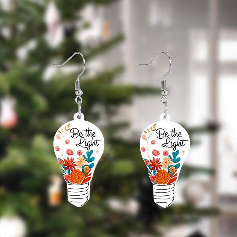 Drawing Board Paint Tray Acrylic Drop Earrings for Women Girls Y2K Colorful Light Bulb Stud Earrings Festival Valentine's Day Jewelry Christams Gifts