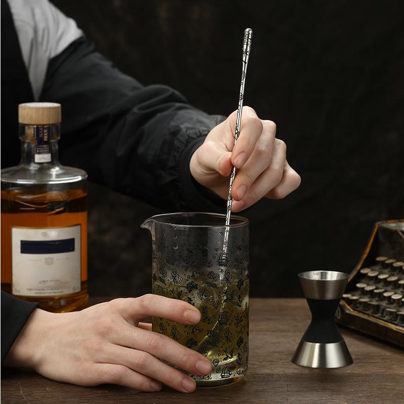Stainless Steel Creative Double Head Measuring Cup Bar Cocktail Mixing and Measuring Instrument with Graduated Line Ounce Cup