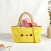 Adorable Cotton Yarn Woven Cartoon Bag For Women And Kids Perfect For Snacks And Toys Storage