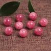 Women's Pink Round Red Agate Chalcedony Loose Beads for DIY Handmade Jewelry & Bracelets