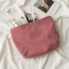 Corduroy Cosmetic Bag Women Korean Solid Color Makeup Organizer Travel Toiletry Pouch Beauty Case