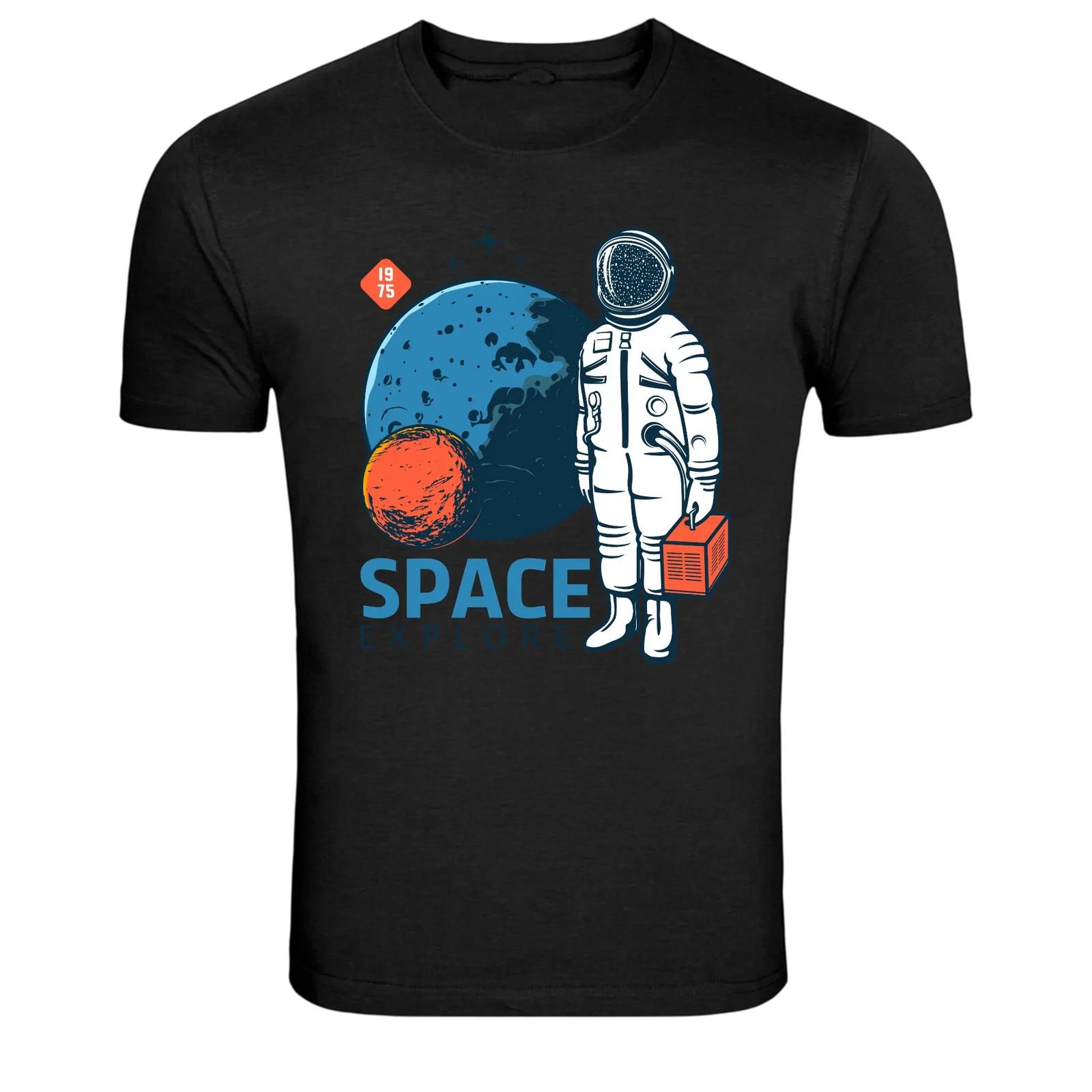 Space Explorer Astronaut Planet Graphic T Shirt S