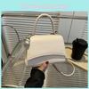 Vintage Chic Small Square Bag For Women Trendy Commuter Shoulder Crossbody Bag