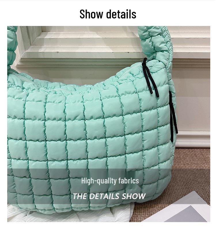 Pleated Cloud Bag 2025: Large Cotton Tote, Korean Style Crossbody & Shoulder Bag